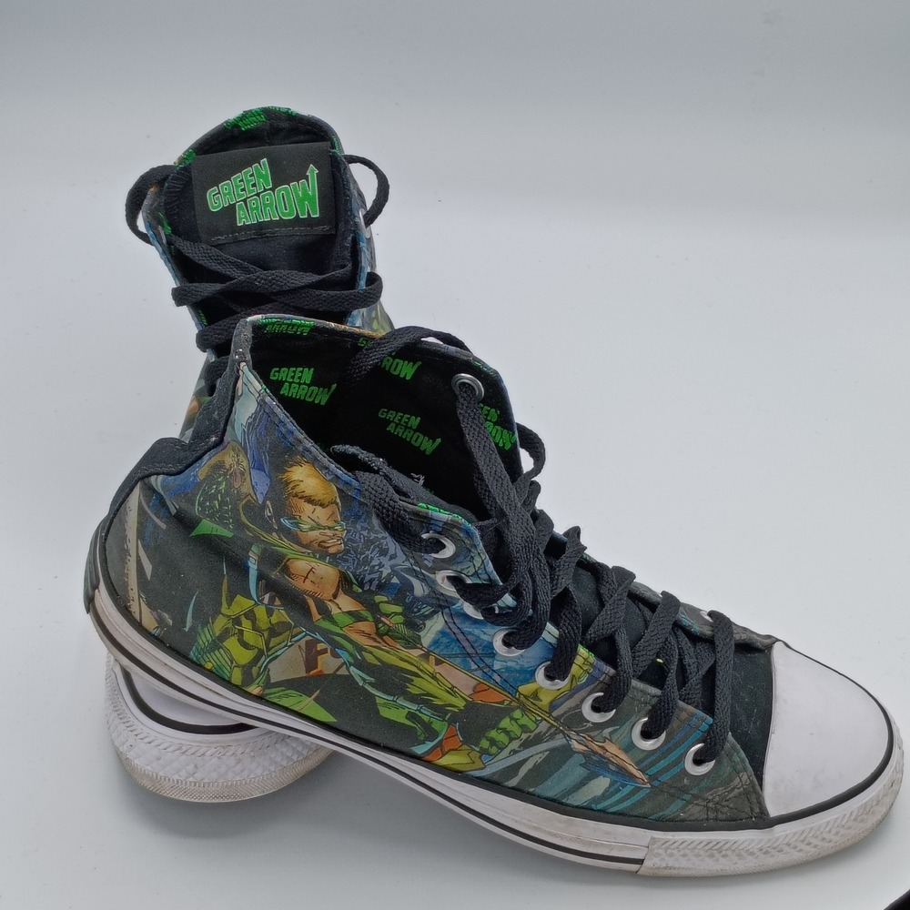 Converse Mens Chuck Taylor Green Arrow DC Comics Multi High Top Sneakers